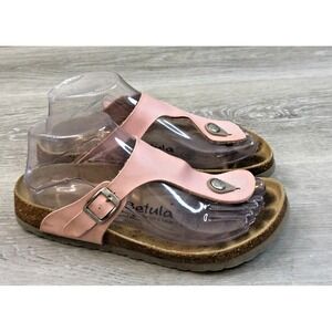 Birkenstock Betula Womens Sandal Pink Leather Cork Orthopedic Slip On Arch Shoes